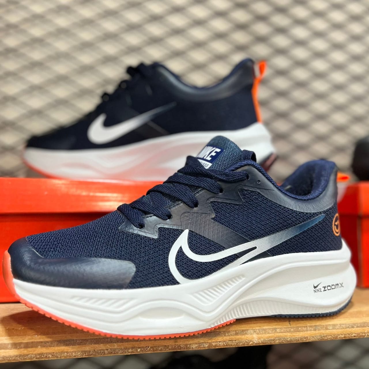 Nike Air ZoomX Streamline – Deep Navy & Sunset Orange